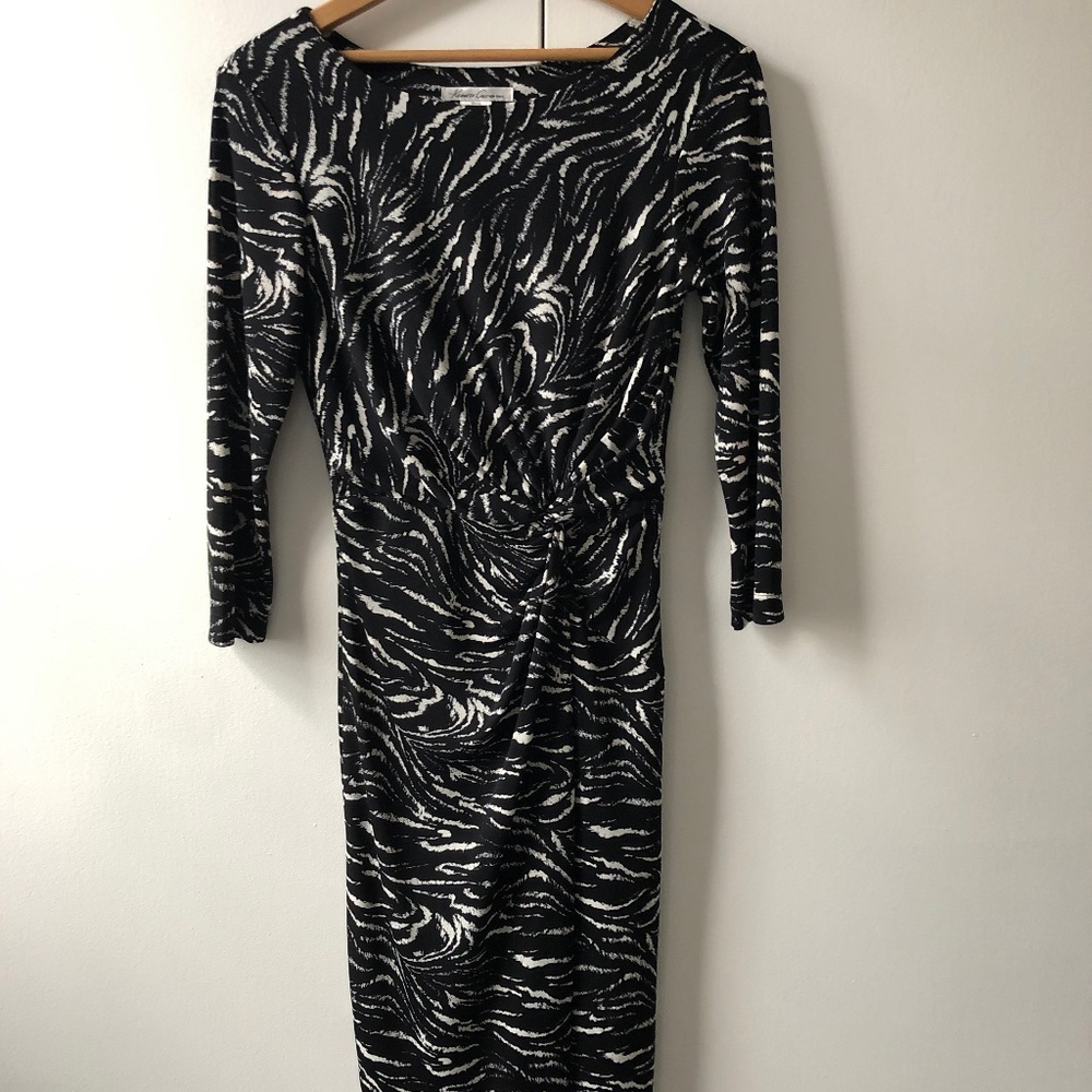 Animal Print Long Sleeve Cocktail Dress